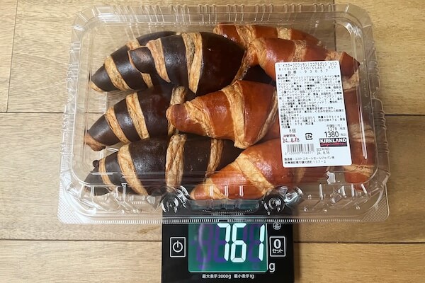 バイカラークロワッサン(ココア&タンジェリン)1ケースの重さ