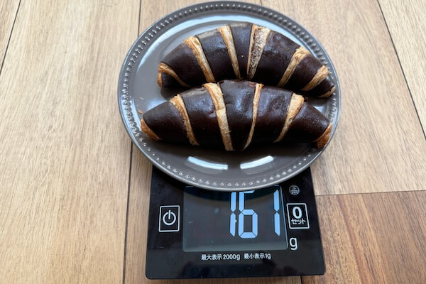 コストコ バイカラークロワッサン 2個の重さ