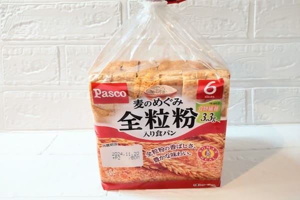 全粒粉　パン　市販　pasco 麦のめぐみ全粒粉入り食パン6枚スライス