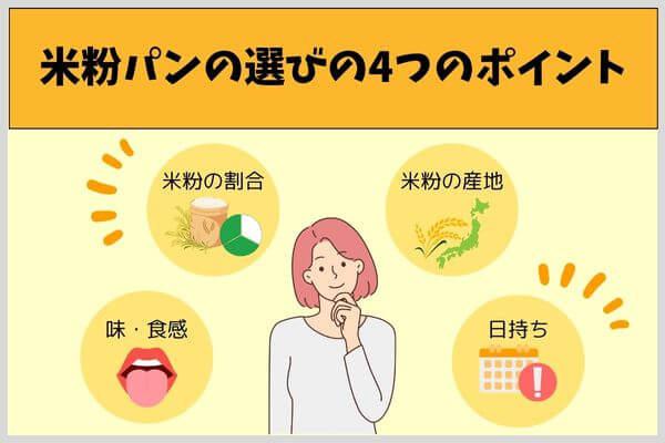 米粉パンの選びの4つのポイント