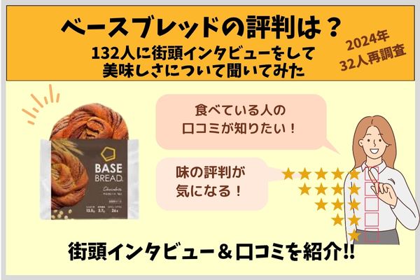 What is the reputation of Basebread? We interviewed 132 people on the street and asked them about their deliciousness (re-surveyed of 32 people in 2024)