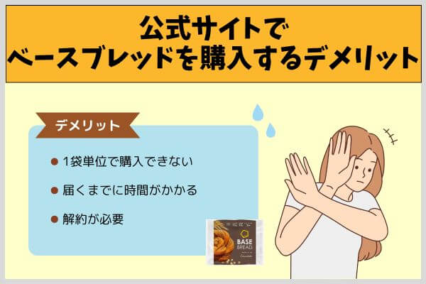 公式サイトでベースブレッドを購入するデメリット