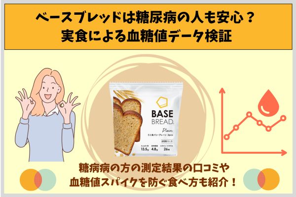 Is base bread safe for people with diabetes? Verification of blood glucose data by actual food