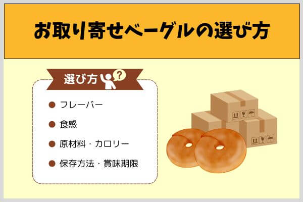 お取り寄せベーグルの選び方